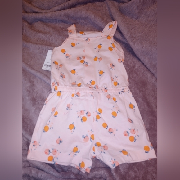 *HP* Carter's NWT Baby Girls Pink Peach Romper 18 m 🍑 - Picture 5 of 6